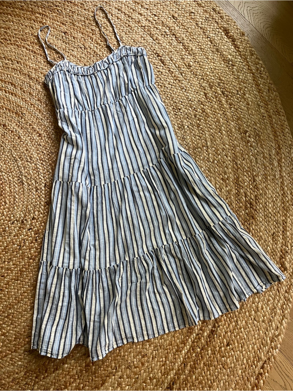 aerie • medium striped cotton sundress